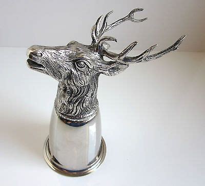 gucci silver deer cup|Vintage GUCCI Silver Plated STAG Deer HEAD STIRRUP CUP .